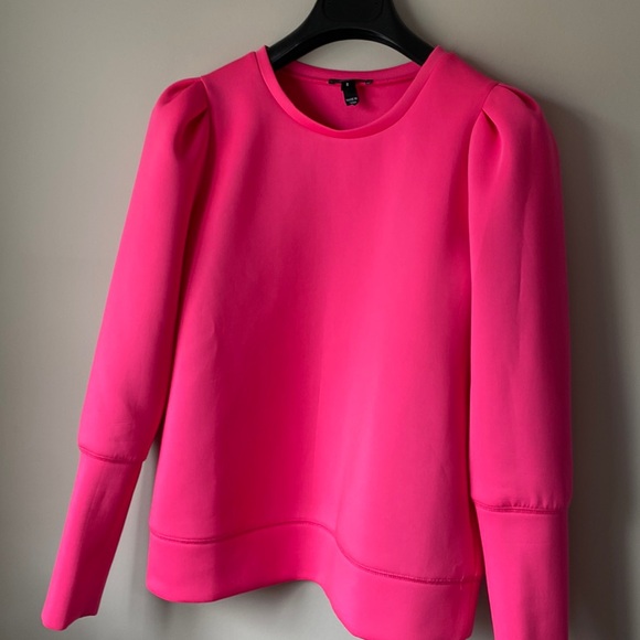 Stella and Dot hot pink puff sleeve pullover size S - Picture 4 of 8